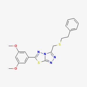 6-(3,5-Dimethoxyphenyl)-3-{[(2-phenylethyl)sulfanyl]methyl}[1,2,4]triazolo[3,4-b][1,3,4]thiadiazole