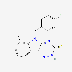 5-(4-chlorobenzyl)-6-methyl-5H-[1,2,4]triazino[5,6-b]indole-3-thiol