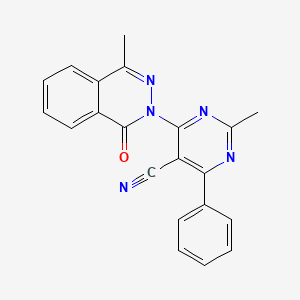 2-methyl-4-[4-methyl-1-oxo-2(1H)-phthalazinyl]-6-phenyl-5-pyrimidinecarbonitrile