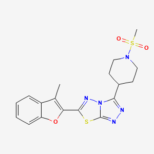 6-(3-Methyl-1-benzofuran-2-yl)-3-[1-(methylsulfonyl)-4-piperidinyl][1,2,4]triazolo[3,4-b][1,3,4]thiadiazole