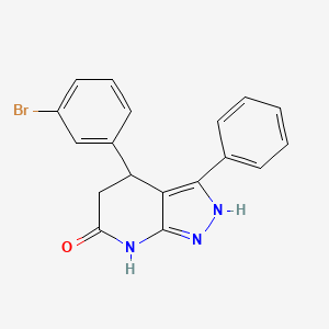 4-(3-bromophenyl)-3-phenyl-1,4,5,7-tetrahydro-6H-pyrazolo[3,4-b]pyridin-6-one