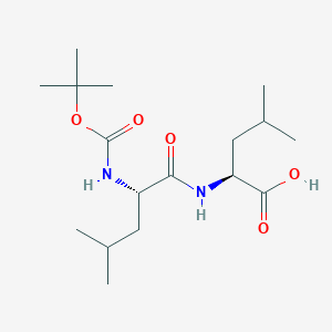 B1337194 (S)-2-((S)-2-((tert-Butoxycarbonyl)amino)-4-methylpentanamido)-4-methylpentanoic acid CAS No. 15136-12-6