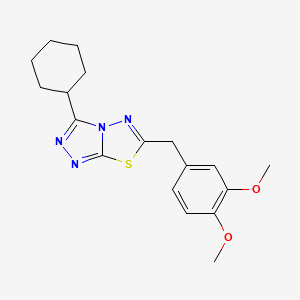 3-Cyclohexyl-6-(3,4-dimethoxybenzyl)[1,2,4]triazolo[3,4-b][1,3,4]thiadiazole