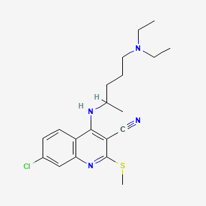 7-Chloro-4-{[4-(diethylamino)-1-methylbutyl]amino}-2-(methylsulfanyl)-3-quinolinecarbonitrile