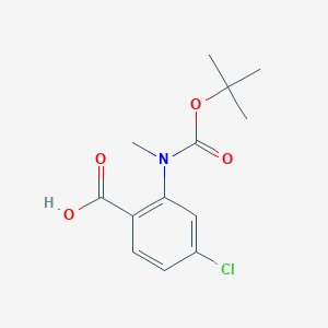 molecular formula C13H16ClNO4 B1337222 N-Boc-N-甲基-4-氯邻氨基苯甲酸 CAS No. 886362-06-7