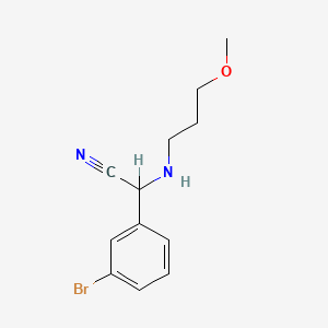 (3-Bromophenyl)[(3-methoxypropyl)amino]acetonitrile