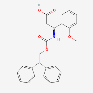 molecular formula C25H23NO5 B1337227 (S)-3-((((9H-芴-9-基)甲氧羰基)氨基)-3-(2-甲氧基苯基)丙酸 CAS No. 501015-28-7
