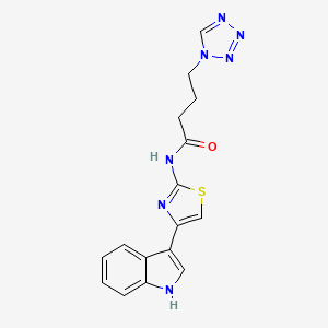 N-[4-(1H-indol-3-yl)-1,3-thiazol-2-yl]-4-(1H-tetraazol-1-yl)butanamide