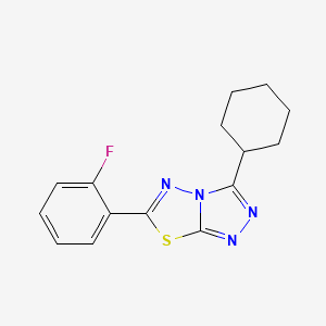 3-Cyclohexyl-6-(2-fluorophenyl)[1,2,4]triazolo[3,4-b][1,3,4]thiadiazole