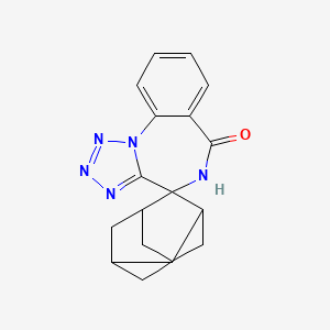 molecular formula C18H19N5O B13372336 5',6'-Dihydrospiro(adamantane-2,4'-tetraazolo[1,5-a][1,4]benzodiazepine)-6'-one 