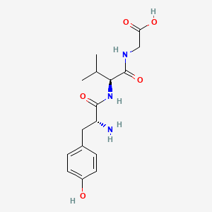molecular formula C16H23N3O5 B1337236 H-D-酪氨酸-缬氨酸-甘氨酸-OH CAS No. 86030-52-6