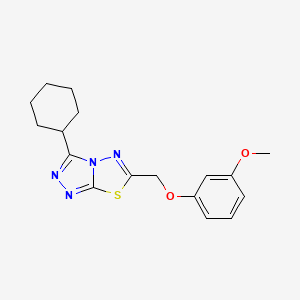 3-Cyclohexyl-6-[(3-methoxyphenoxy)methyl][1,2,4]triazolo[3,4-b][1,3,4]thiadiazole