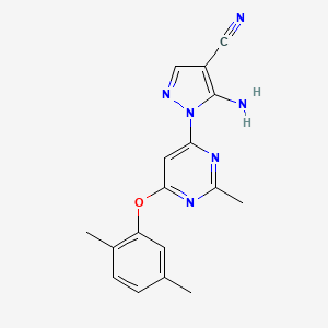 5-amino-1-[6-(2,5-dimethylphenoxy)-2-methyl-4-pyrimidinyl]-1H-pyrazole-4-carbonitrile