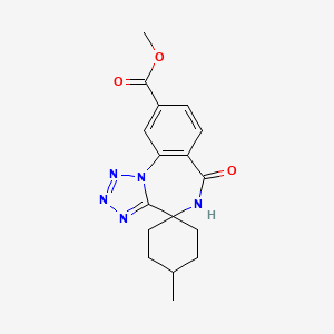 Methyl 4-methyl-6'-oxo-5',6'-dihydrospiro(cyclohexane-1,4'-tetraazolo[1,5-a][1,4]benzodiazepine)-9'-carboxylate