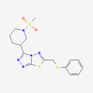 3-[1-(Methylsulfonyl)-3-piperidinyl]-6-[(phenylsulfanyl)methyl][1,2,4]triazolo[3,4-b][1,3,4]thiadiazole