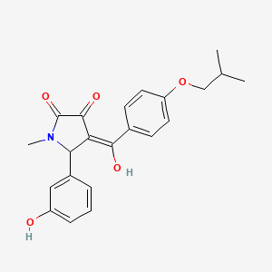 3-hydroxy-5-(3-hydroxyphenyl)-4-(4-isobutoxybenzoyl)-1-methyl-1,5-dihydro-2H-pyrrol-2-one