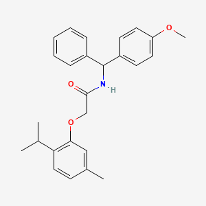 2-(2-isopropyl-5-methylphenoxy)-N-[(4-methoxyphenyl)(phenyl)methyl]acetamide