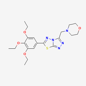 3-(Morpholin-4-ylmethyl)-6-(3,4,5-triethoxyphenyl)[1,2,4]triazolo[3,4-b][1,3,4]thiadiazole