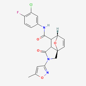 N-(3-chloro-4-fluorophenyl)-2-(5-methyl-3-isoxazolyl)-3-oxo-1,2,4,5-tetrahydro-5,7a-epoxyisoindole-4-carboxamide