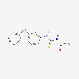 molecular formula C16H14N2O2S B13372471 N-dibenzo[b,d]furan-3-yl-N'-propionylthiourea 