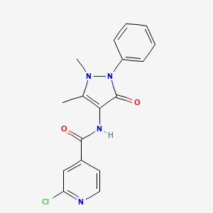 2-chloro-N-(1,5-dimethyl-3-oxo-2-phenyl-2,3-dihydro-1H-pyrazol-4-yl)isonicotinamide