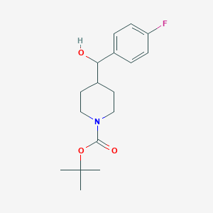 molecular formula C17H24FNO3 B1337288 叔丁基 4-((4-氟苯基)(羟基)甲基)哌啶-1-羧酸酯 CAS No. 160296-41-3