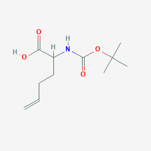 molecular formula C11H19NO4 B1337294 2-((叔丁氧羰基)氨基)己-5-烯酸 CAS No. 214206-61-8