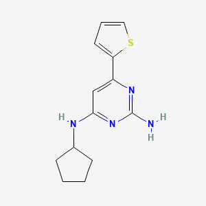 N-[2-amino-6-(2-thienyl)-4-pyrimidinyl]-N-cyclopentylamine