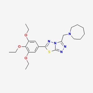 3-(Azepan-1-ylmethyl)-6-(3,4,5-triethoxyphenyl)[1,2,4]triazolo[3,4-b][1,3,4]thiadiazole