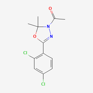 3-Acetyl-5-(2,4-dichlorophenyl)-2,2-dimethyl-2,3-dihydro-1,3,4-oxadiazole