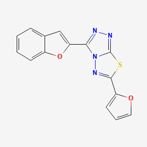 3-(1-Benzofuran-2-yl)-6-(furan-2-yl)[1,2,4]triazolo[3,4-b][1,3,4]thiadiazole