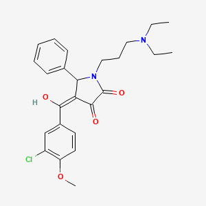 4-(3-chloro-4-methoxybenzoyl)-1-[3-(diethylamino)propyl]-3-hydroxy-5-phenyl-1,5-dihydro-2H-pyrrol-2-one