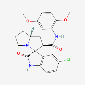 (2'S,3R,7a'S)-5-chloro-N-(2,5-dimethoxyphenyl)-2-oxo-1',2',5',6',7',7a'-hexahydrospiro[indoline-3,3'-pyrrolizine]-2'-carboxamide