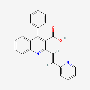 4-Phenyl-2-[2-(2-pyridinyl)vinyl]-3-quinolinecarboxylic acid