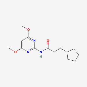 3-cyclopentyl-N-(4,6-dimethoxy-2-pyrimidinyl)propanamide