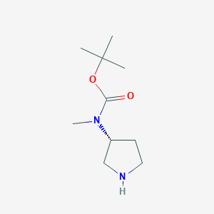 molecular formula C10H20N2O2 B1337356 (R)-叔丁基甲基(吡咯烷-3-基)氨基甲酸酯 CAS No. 392338-15-7