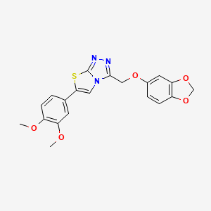 3-[(1,3-Benzodioxol-5-yloxy)methyl]-6-(3,4-dimethoxyphenyl)[1,3]thiazolo[2,3-c][1,2,4]triazole