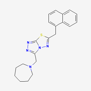 3-(1-Azepanylmethyl)-6-(1-naphthylmethyl)[1,2,4]triazolo[3,4-b][1,3,4]thiadiazole