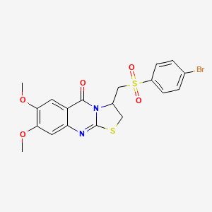 3-{[(4-bromophenyl)sulfonyl]methyl}-7,8-dimethoxy-2,3-dihydro-5H-[1,3]thiazolo[2,3-b]quinazolin-5-one