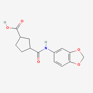 3-[(1,3-Benzodioxol-5-ylamino)carbonyl]cyclopentanecarboxylic acid