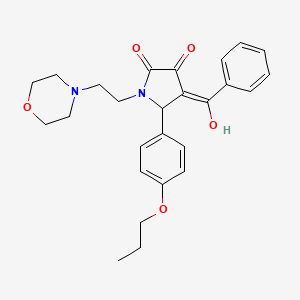 4-benzoyl-3-hydroxy-1-[2-(4-morpholinyl)ethyl]-5-(4-propoxyphenyl)-1,5-dihydro-2H-pyrrol-2-one