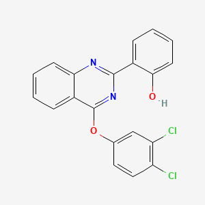 molecular formula C20H12Cl2N2O2 B13373771 2-[4-(3,4-Dichlorophenoxy)-2-quinazolinyl]phenol 