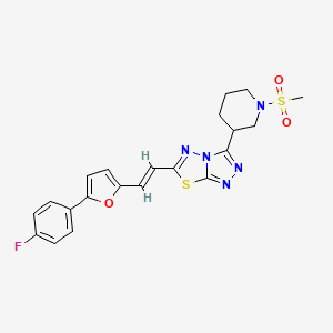 6-{2-[5-(4-Fluorophenyl)-2-furyl]vinyl}-3-[1-(methylsulfonyl)-3-piperidinyl][1,2,4]triazolo[3,4-b][1,3,4]thiadiazole