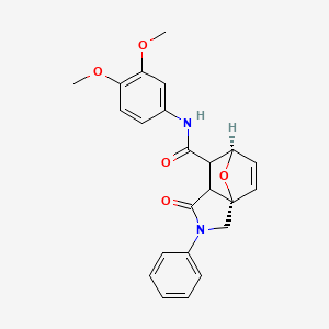 (3aS,6R)-N-(3,4-dimethoxyphenyl)-1-oxo-2-phenyl-1,2,3,6,7,7a-hexahydro-3a,6-epoxyisoindole-7-carboxamide