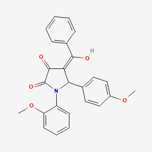 4-benzoyl-3-hydroxy-1-(2-methoxyphenyl)-5-(4-methoxyphenyl)-1,5-dihydro-2H-pyrrol-2-one