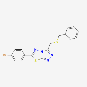 3-[(Benzylsulfanyl)methyl]-6-(4-bromophenyl)[1,2,4]triazolo[3,4-b][1,3,4]thiadiazole