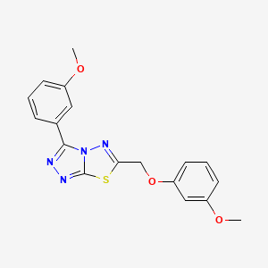 6-[(3-Methoxyphenoxy)methyl]-3-(3-methoxyphenyl)[1,2,4]triazolo[3,4-b][1,3,4]thiadiazole