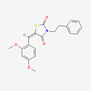 5-(2,4-Dimethoxybenzylidene)-3-(2-phenylethyl)-1,3-thiazolidine-2,4-dione