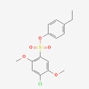 molecular formula C16H17ClO5S B13373807 4-Ethylphenyl 4-chloro-2,5-dimethoxybenzenesulfonate 