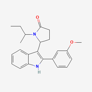 1-sec-butyl-5-[2-(3-methoxyphenyl)-1H-indol-3-yl]-2-pyrrolidinone